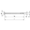 Alternate product image of HECO 6 x 40 Flange Head Full Thread A2 Stainless Steel T-30.
