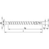 Alternate product image of HECO 4.5 x 35 Washer Head Full Thread Silver Zinc Steel PZD-2.