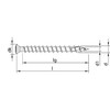 Alternate product image of HECO 4.5 x 70 Cladding Raised Countersunk Head Full Thread A2 Stainless Steel HD-20.