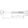 Alternate product image of HECO 4 x 60 MDF Countersunk Head Partial Thread Silver Zinc Steel HD-20.