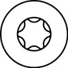 Alternate product image of HECO 4.5 x 50 MDF Countersunk Head Partial Thread Silver Zinc Steel HD-20.