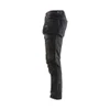 BLAKLADER 1990 Craftsman Trouser Black / Black (Men) in Stretch CORDURA Denim with Holster Pockets and Kneepad Pockets – alternate side view; Holster Pockets true, Stretch false