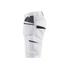 BLAKLADER 1099 Painters Relaxed Fit Short White / Dark Grey (Men) in PolyCotton Ripstop with Holster Pockets (Stretch panels; CORDURA® reinforced tool pockets; Loose fit) – alternate side view; Holster Pockets true, Kneepad Pockets false