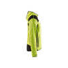 BLAKLADER 4930 High Vis Jacket Hi-Vis Yellow / Black (Men) in Knitted Polyester – side view; Application Craftsman, Holster Pockets false, Features Softshell reinforcements; Comfy, brushed inner; Extended back
