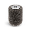 RESTORER TOOL WRSS01 Wire Brush 80mm 100mm – front view; 80mm diameter x 100mm width, Stainless Steel Wire, Application Cleaning / Wood Texturing, Mounting Type RESTORER Roller / Drum
