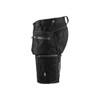 BLAKLADER 1598 Craftsman Regular Fit Short Black (Men) in Durable PolyCotton Twill 300 gsm with Holster Pockets (Stretch panels; Reflective details; Tool pockets) – alternate side view; Holster Pockets true, Kneepad Pockets false