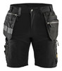 BLAKLADER Shorts 1598 with Holster Pockets  for BLAKLADER Shorts | 1598 Mens Craftsman Black Shorts with Holster Pockets Cordura with Stretch that have Configuration available in Carpentry