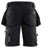 BLAKLADER Shorts 1988 with Holster Pockets  for BLAKLADER Shorts | 1988 Mens Craftsman Black Shorts with Holster Pockets 4-Way Stretch that have Configuration available in Carpentry