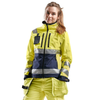 BLAKLADER Jacket | 4902 Womens High Vis Yellow /Navy Blue Jacket with Reflective Tape in Softshell
