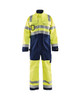 BLAKLADER Overalls | 6373 High Vis Yellow /Navy Blue Overalls with Kneepad Pockets and Reflective Tape in Polyester