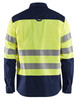 Stay safe and visible with the BLAKLADER 3255 High Vis Yellow/Navy Blue Long Sleeve Shirt.