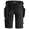 SNICKERS 6108 Lite Work Black Shorts with Holster Pockets 4-Way Stretch that have Configuration available in Carpentry