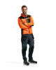 BLAKLADER Polyester High Vis Orange  Hoodie  for Electricians that have Full Zip  available in Australia and New Zealand