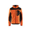 BLAKLADER 4930 Craftsman Jacket Orange / Black (Men) in Knitted Polyester – product display image; Holster Pockets false, Features Softshell reinforcements; Comfy, brushed inner; Extended back