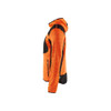 BLAKLADER 4930 Craftsman Jacket Orange / Black (Men) in Knitted Polyester – alternate side view; Holster Pockets false, Features Softshell reinforcements; Comfy, brushed inner; Extended back