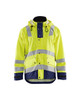 BLAKLADER Polyester Waterproof High Vis Yellow  Rain Jacket  for Rail Industry that have Reflective Tape  available in Australia and New Zealand