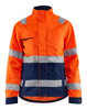 BLAKLADER Jacket | 4903 Womens High Vis Orange /Navy Blue Jacket with Full Zip Reflective Tape in Polyester
