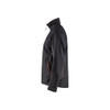 BLAKLADER 4950 shell Softshell Jacket Black / Red (Men) in Ripstop Softshell Fleece – alternate side view; Holster Pockets false, Features 2-layer softshell; Breathable; Water repellent; Ripstop
