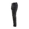 BLAKLADER 1990 Craftsman Regular Fit Trouser Black (Men) in Stretch CORDURA Denim with Holster Pockets and Kneepad Pockets – alternate side view; Holster Pockets true, Features CORDURA® reinforced tool pockets; CORDURA® stretch reinforced knee pad p…