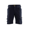BLAKLADER 1987 Craftsman Slim Fit Short Dark Navy / Black (Men) in Water-Repellent 4-Way Stretch Polyamide Dobby (Durable 4-way stretch; Body-hugging fit; Reflective details) – product display image; Holster Pockets false, Stretch true