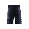 BLAKLADER 1987 Craftsman Slim Fit Short Dark Navy / Black (Men) in Water-Repellent 4-Way Stretch Polyamide Dobby (Durable 4-way stretch; Body-hugging fit; Reflective details) – front view; Holster Pockets false, Stretch true