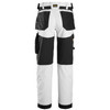 SNICKERS Trousers | 6351 Allround Work White Pinters Trousers with Kneepad Pockets and Cotton with Stretch