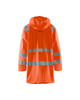 BLAKLADER Polyester Waterproof High Vis Orange  Rain Jacket  for Rail Industry that have Reflective Tape  available in Australia and New Zealand