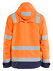 BLAKLADER Polyester Waterproof High Vis Orange  Rain Jacket  for Rail Industry that have Reflective Tape  available in Australia and New Zealand
