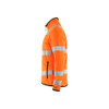 BLAKLADER 4941 High Vis Jacket Orange (Men) in Microfleece – alternate side view; Holster Pockets false, Features Antipilling treated; Double brushed; Wide reflectives