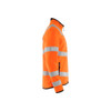 BLAKLADER 4941 High Vis Jacket Orange (Men) in Microfleece – side view; Holster Pockets false, Features Antipilling treated; Double brushed; Wide reflectives