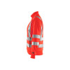 BLAKLADER 3308 High Vis Sweater Hi-Vis Red (Women) in Polyester Jersey – alternate side view; Application Craftsman, Holster Pockets false, Features Soft, brushed inner; Wide reflectors