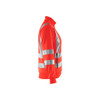 BLAKLADER 3308 High Vis Sweater Hi-Vis Red (Women) in Polyester Jersey – side view; Application Craftsman, Holster Pockets false, Features Soft, brushed inner; Wide reflectors