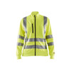 BLAKLADER 3308 High Vis Sweater Hi-Vis Yellow (Women) in Polyester Jersey – product display image; Application Craftsman, Holster Pockets false, Features Soft, brushed inner; Wide reflectors