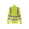 BLAKLADER 3308 High Vis Sweater Hi-Vis Yellow (Women) in Polyester Jersey – front view; Application Craftsman, Holster Pockets false, Features Soft, brushed inner; Wide reflectors