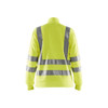 BLAKLADER 3308 High Vis Sweater Hi-Vis Yellow (Women) in Polyester Jersey – front view; Application Craftsman, Holster Pockets false, Features Soft, brushed inner; Wide reflectors