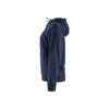 BLAKLADER 3560 Craftsman Hoodie Dark Navy Blue (Women) in Cotton French Terry 320 gsm – alternate side view; Holster Pockets false, Features 100% cotton; Kangaroo pocket