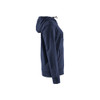 BLAKLADER 3560 Craftsman Hoodie Dark Navy Blue (Women) in Cotton French Terry – side view; Holster Pockets false, Features 100% cotton; Kangaroo pocket