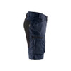 BLAKLADER 1449 Service Regular Fit Short Dark Navy / Black (Men) in Lightweight PolyCotton Plain Weave (Stretch panels) – side view; Holster Pockets false, Stretch true