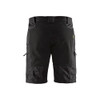 BLAKLADER 1449 Service Short Black (Men) in Lightweight PolyCotton Plain Weave – front view; Holster Pockets false