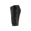 BLAKLADER 1449 Service Regular Fit Short Black (Men) in Lightweight PolyCotton Plain Weave (Stretch panels) – alternate side view; Holster Pockets false, Stretch true