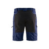BLAKLADER 1449 Service Regular Fit Short Navy Blue / Black (Men) in Lightweight PolyCotton Plain Weave (Stretch panels) – front view; Holster Pockets false, Stretch true