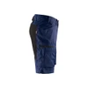 BLAKLADER 1449 Service Regular Fit Short Navy Blue / Black (Men) in Lightweight PolyCotton Plain Weave (Stretch panels) – side view; Holster Pockets false, Stretch true