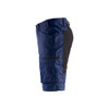 BLAKLADER 1449 Service Regular Fit Short Navy Blue / Black (Men) in Lightweight PolyCotton Plain Weave (Stretch panels) – alternate side view; Holster Pockets false, Stretch true