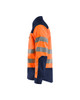 BLAKLADER 3255 High Vis Orange / Navy Blue Long Sleeve Twill Shirt, featuring reflective tape, durable fabric, and multiple pockets, this casual-fit work shirt is ideal for high-visibility environments.  Available in Australia and New Zealand