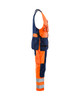 BLAKLADER Overalls | 2653 Sleeveless High Vis Orange /Navy Blue Overalls with Holster Pockets in Durable Poly/Cotton Blend