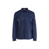 BLAKLADER 3227 Flame Resistant Shirt Navy Blue (Men) in Inherent FR Twill – product display image; Holster Pockets false, Features Inherent flame resistant; Antistatic quality