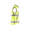 BLAKLADER 3049 High Vis Waistcoat Hi-Vis Yellow (Men) in Waterproof Softshell (3-layer softshell; Breathable; Wind- and waterproof material; Extended back) – side view; Application Winter, Holster Pockets false