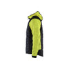 BLAKLADER 5930 High Vis Jacket Hi-Vis Yellow / Black (Men) in Knitted Polyester – alternate side view; Application Craftsman, Holster Pockets false, Features Half lined; Comfy, brushed inner; Extended back, Stretch true