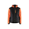 BLAKLADER 5930 Craftsman Jacket Orange / Black (Men) in Knitted Polyester – product display image; Holster Pockets false, Features Half lined; Comfy, brushed inner; Extended back, Stretch true