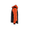 BLAKLADER 5930 Craftsman Jacket Orange / Black (Men) in Knitted Polyester – alternate side view; Holster Pockets false, Features Half lined; Comfy, brushed inner; Extended back, Stretch true